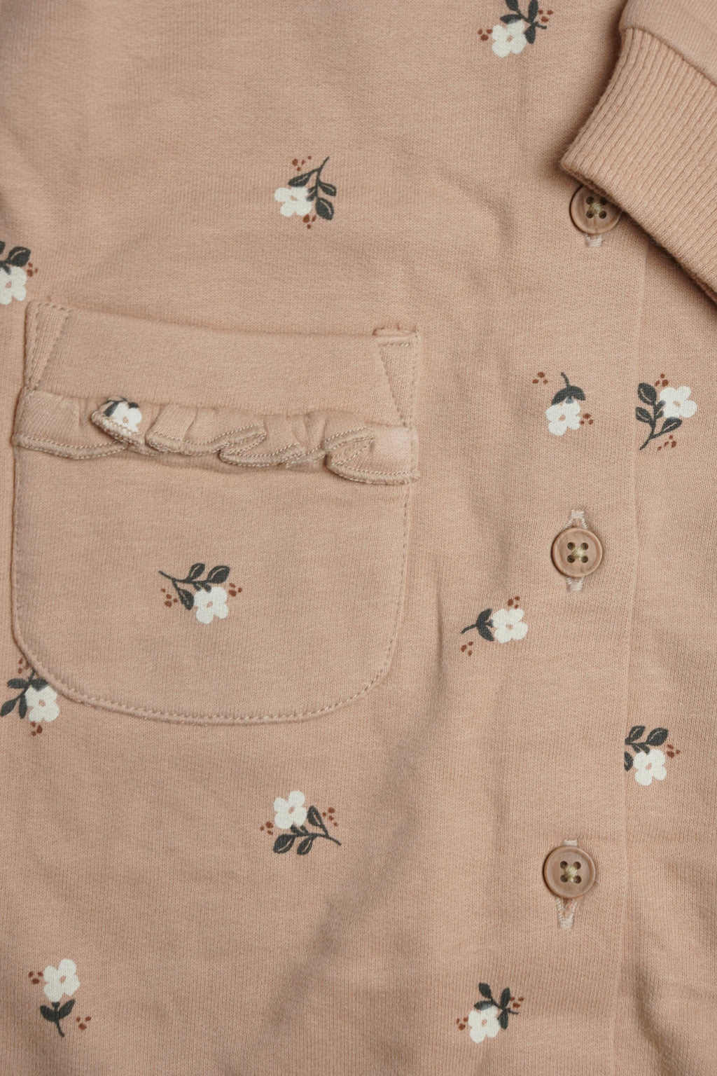 Floral Brown Fleece | Jumpsuit | A000002