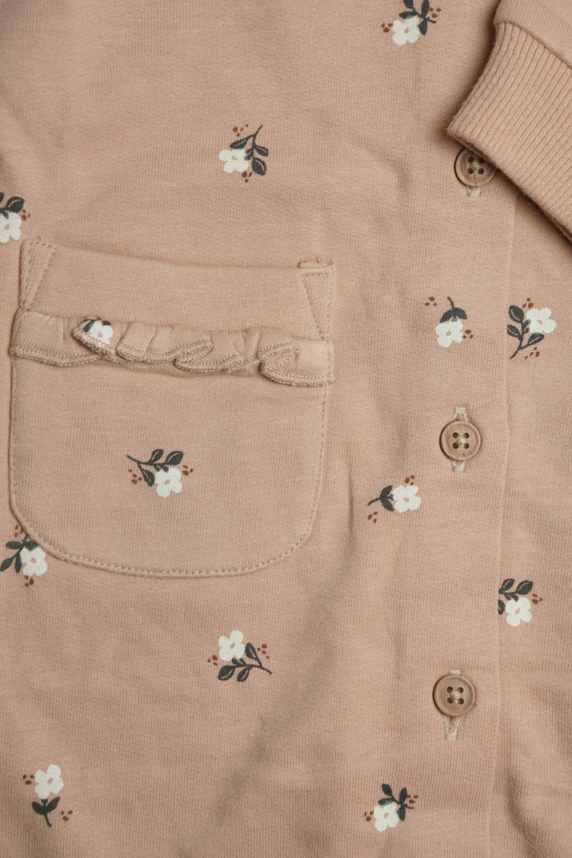 Floral Brown Fleece | Jumpsuit | A000002