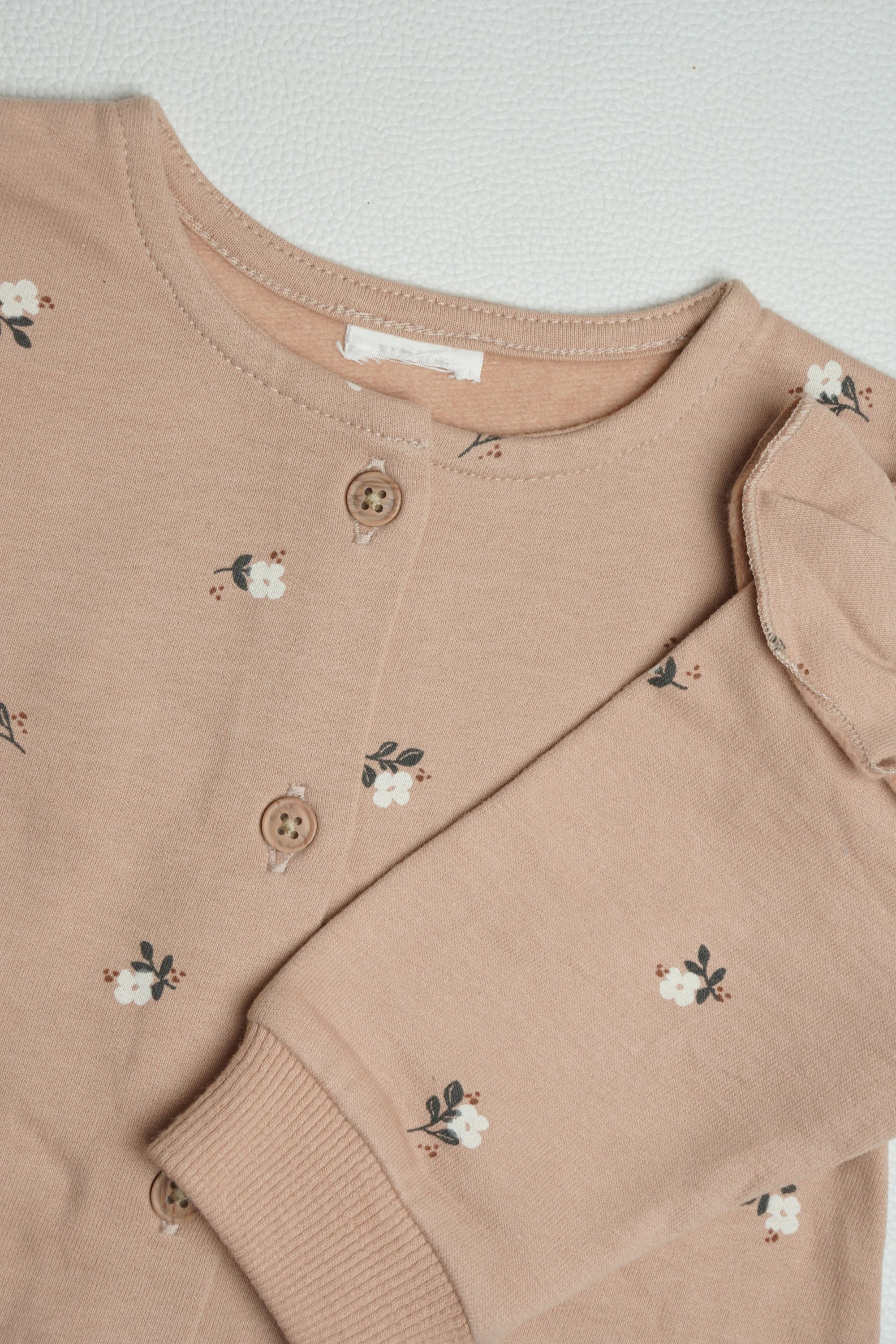 Floral Brown Fleece | Jumpsuit | A000002