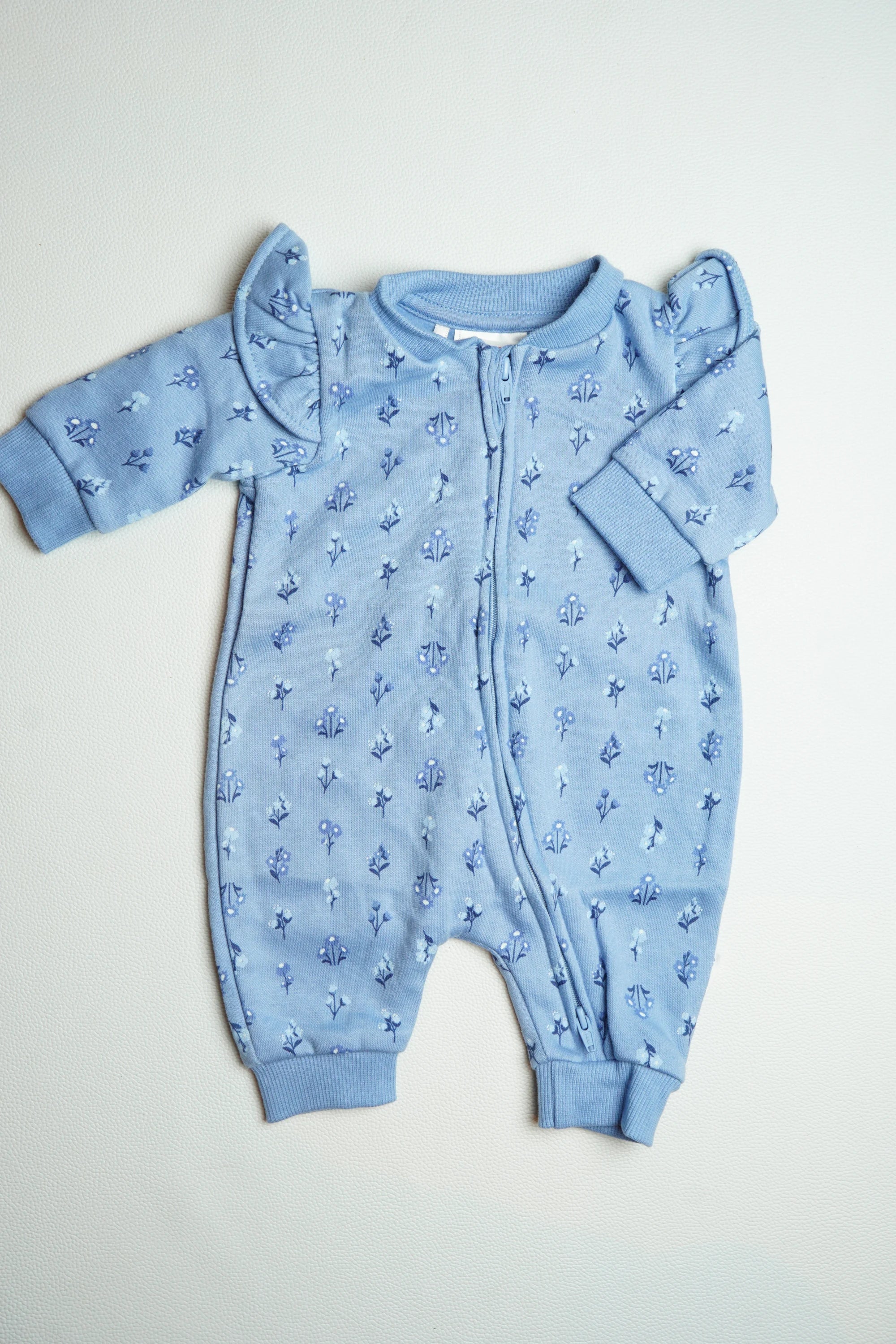 Frill Blue Fleece | Jumpsuit | A000011