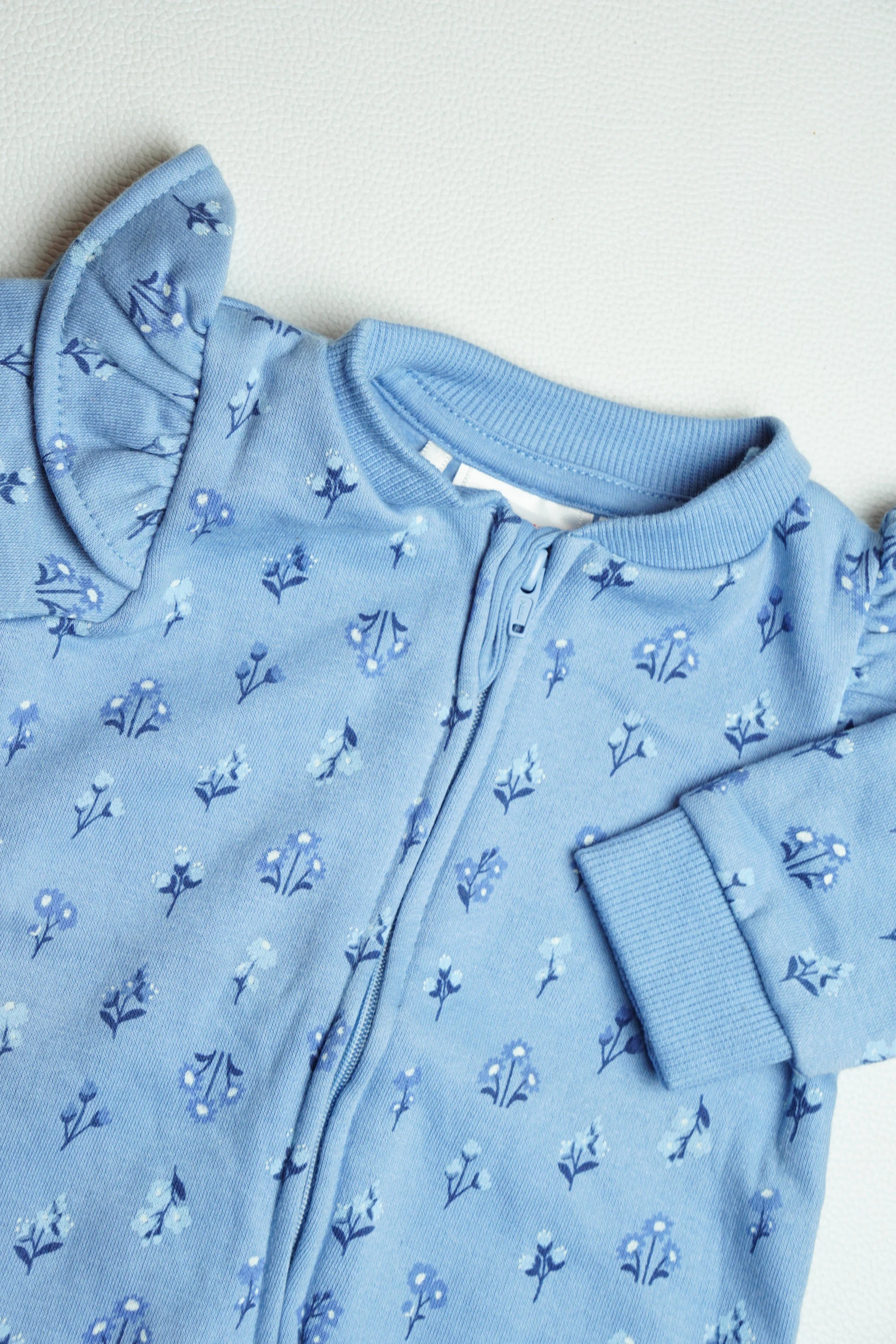 Frill Blue Fleece | Jumpsuit | A000011