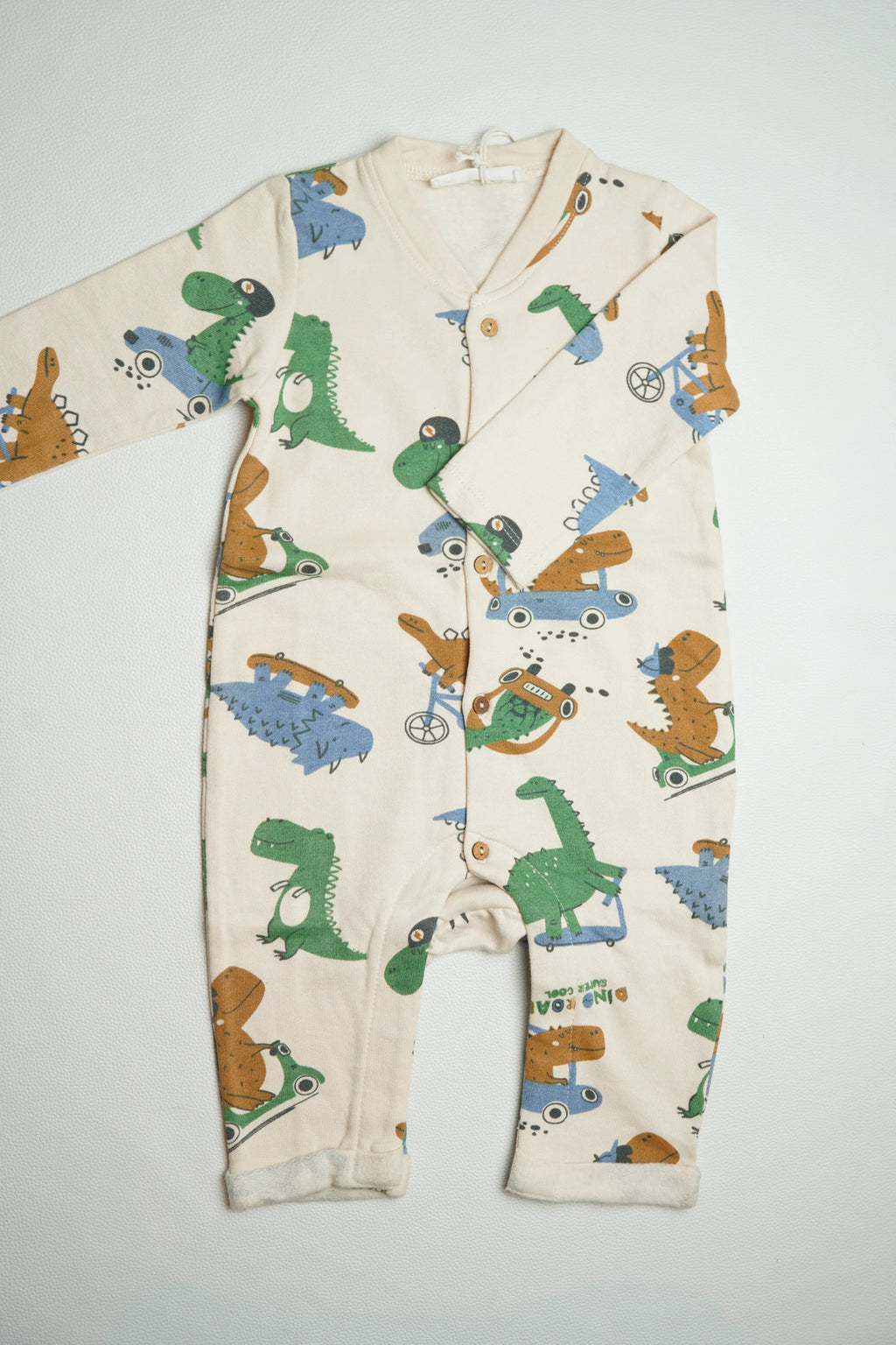 Dino Cream Fleece | Jumpsuit | A000015