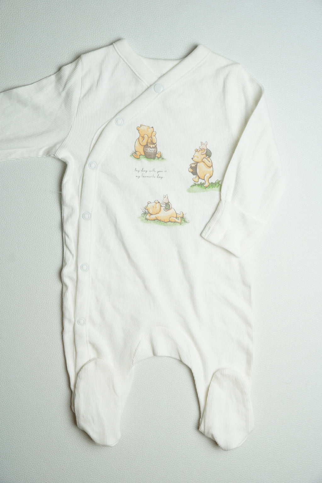 Pooh White Ribbed | Jumpsuit | A000030