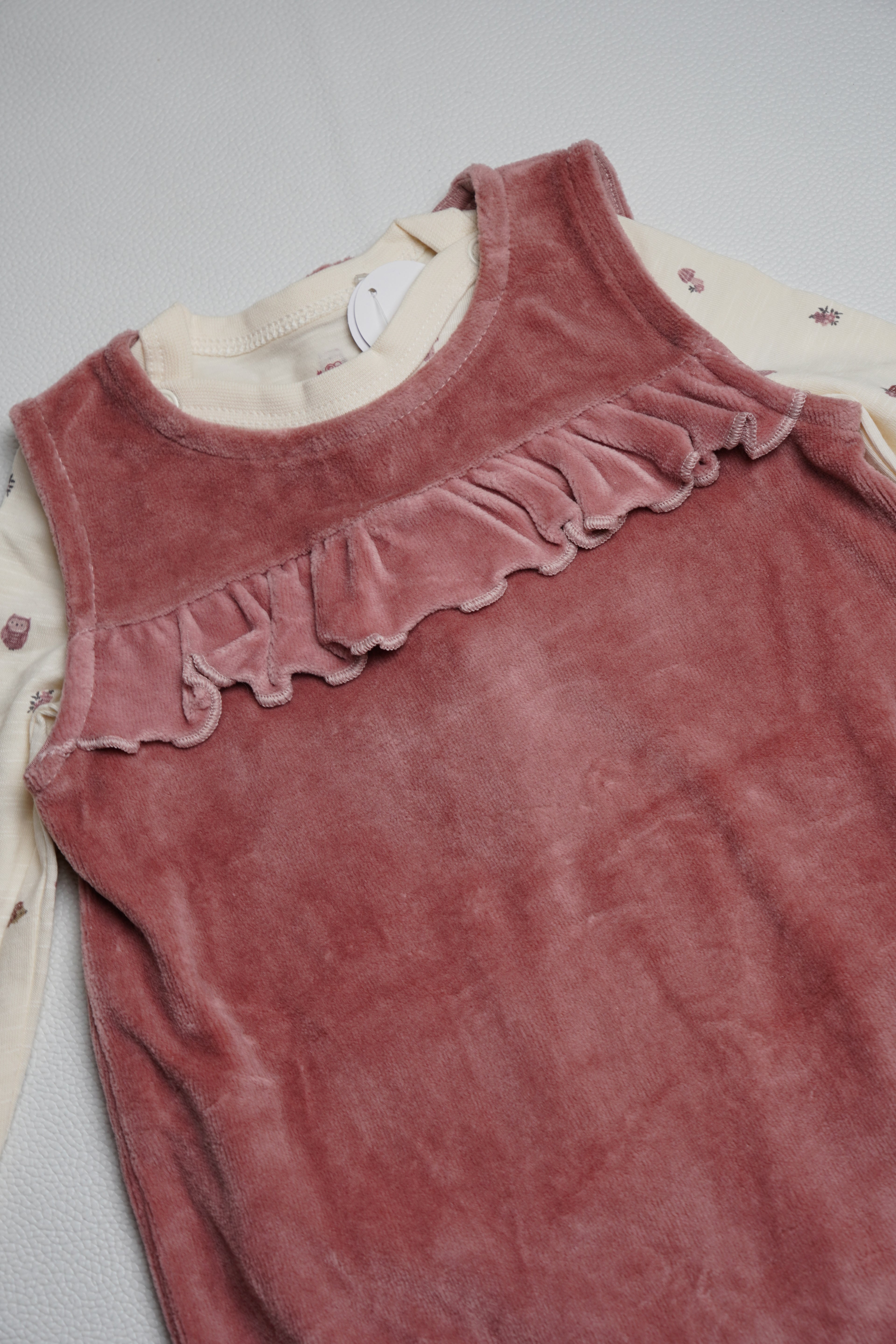 Dungaree Velvet pink