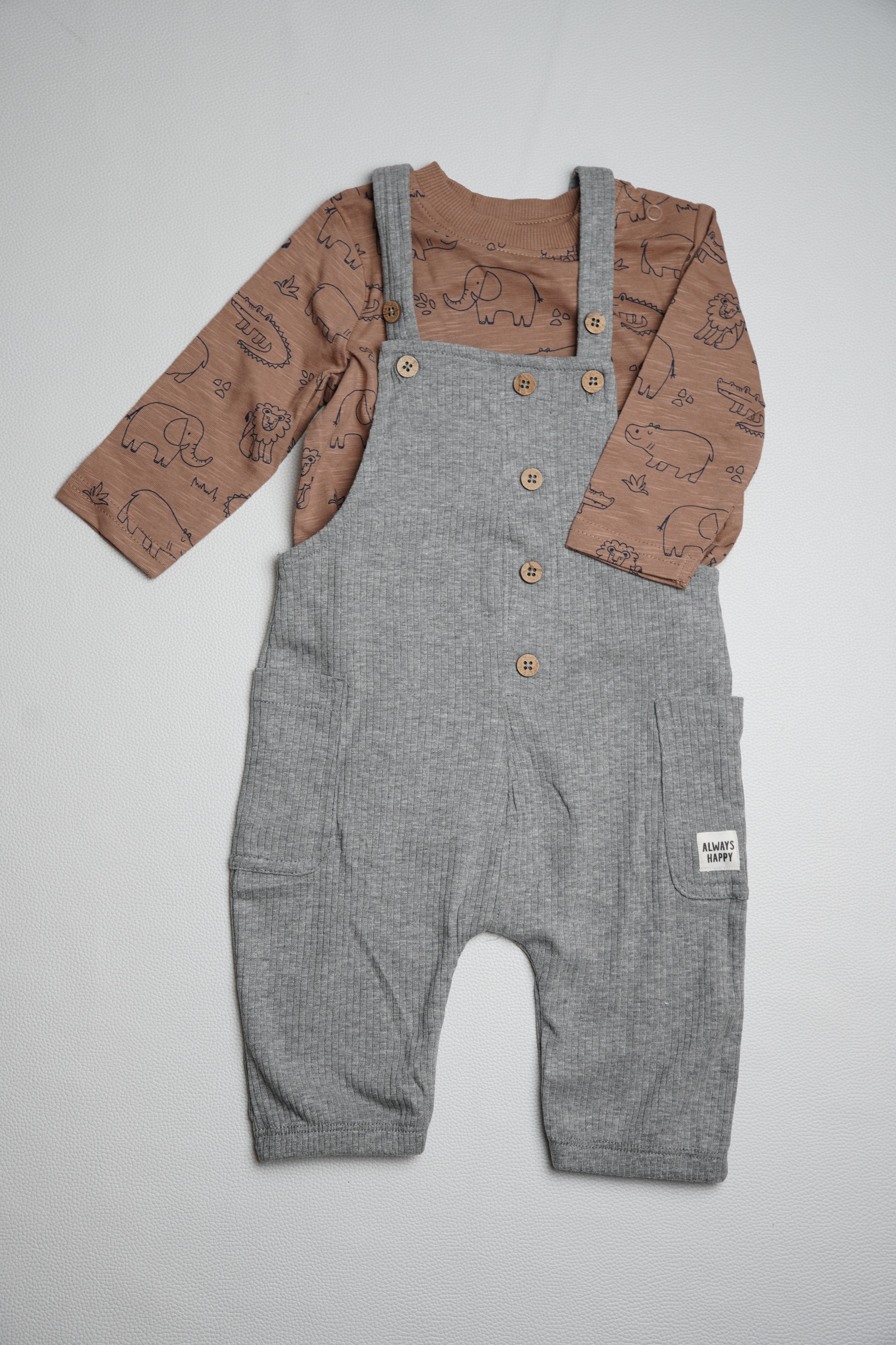 Dungaree Grey & brown