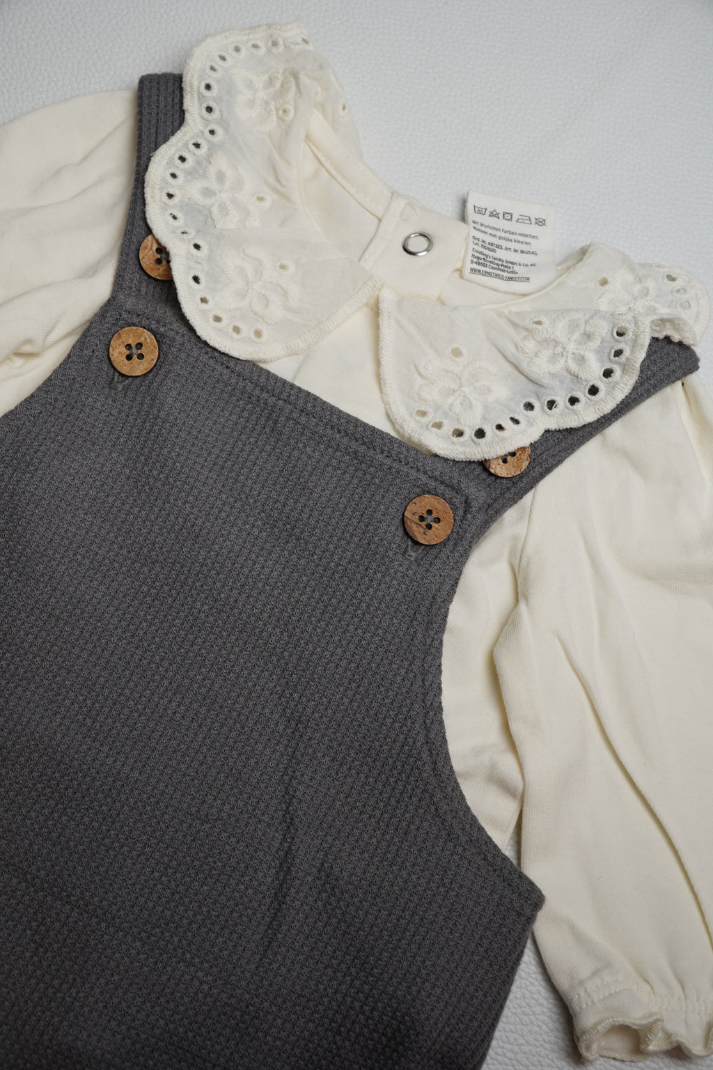 Dungaree Grey frill hakoba collar