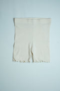 Beige Ribbed Shorts