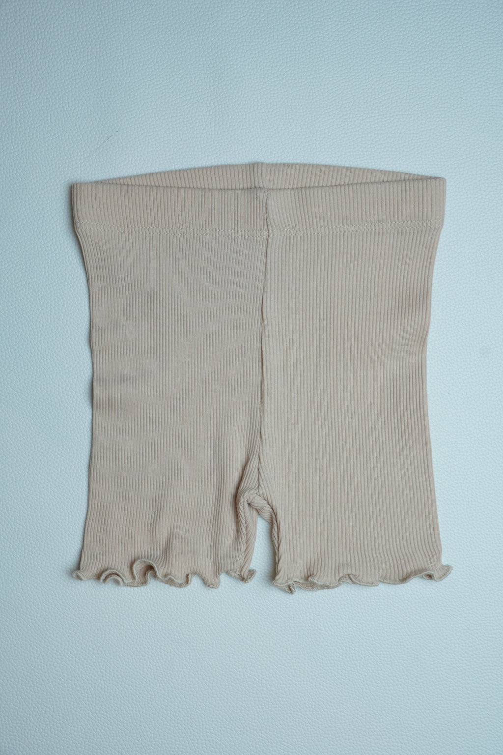 Tan Ribbed Shorts