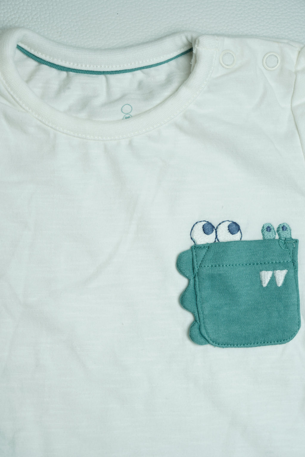 White tee with Teal pant