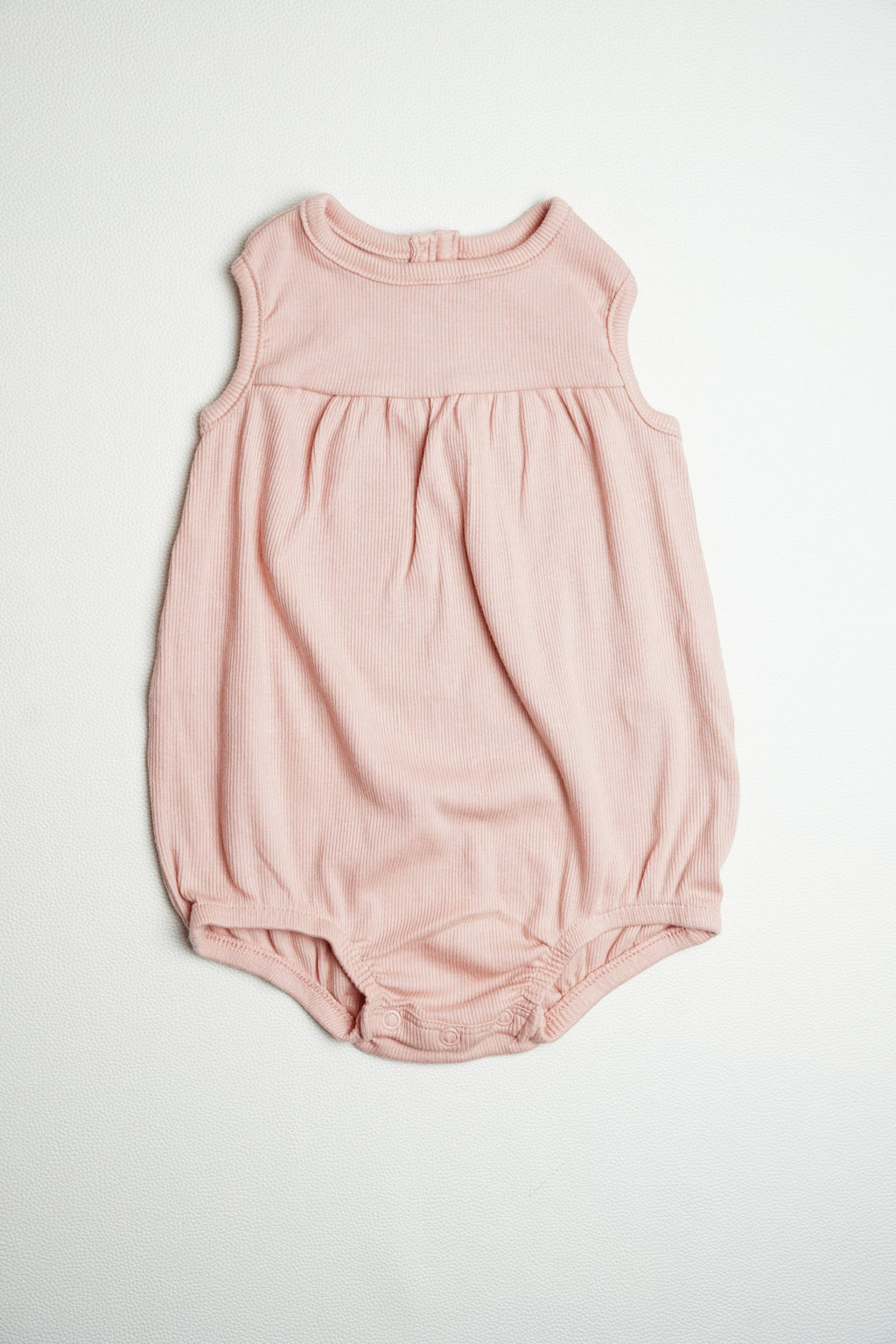 PEACH RIBBED | ONESIE