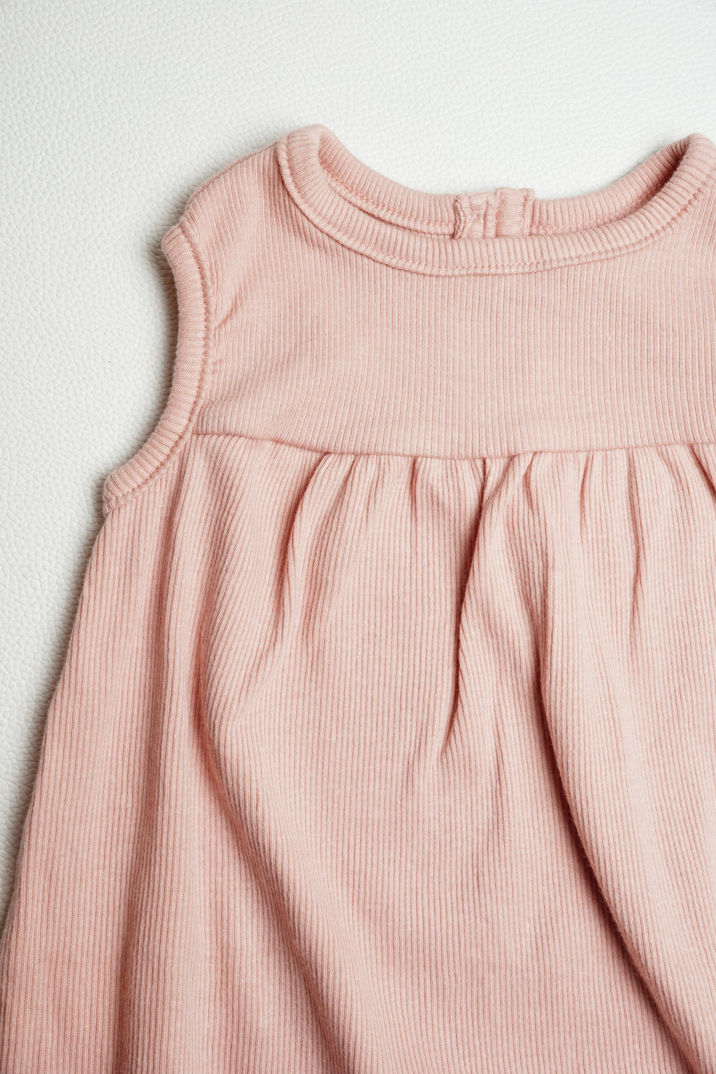 PEACH RIBBED | ONESIE