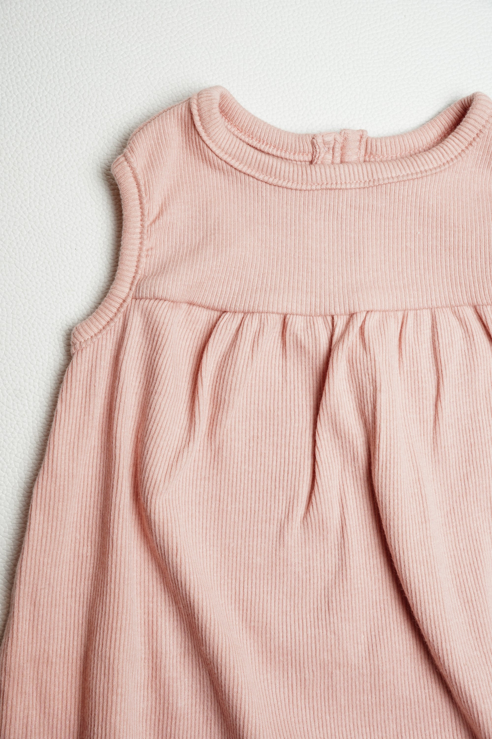 PEACH RIBBED | ONESIE