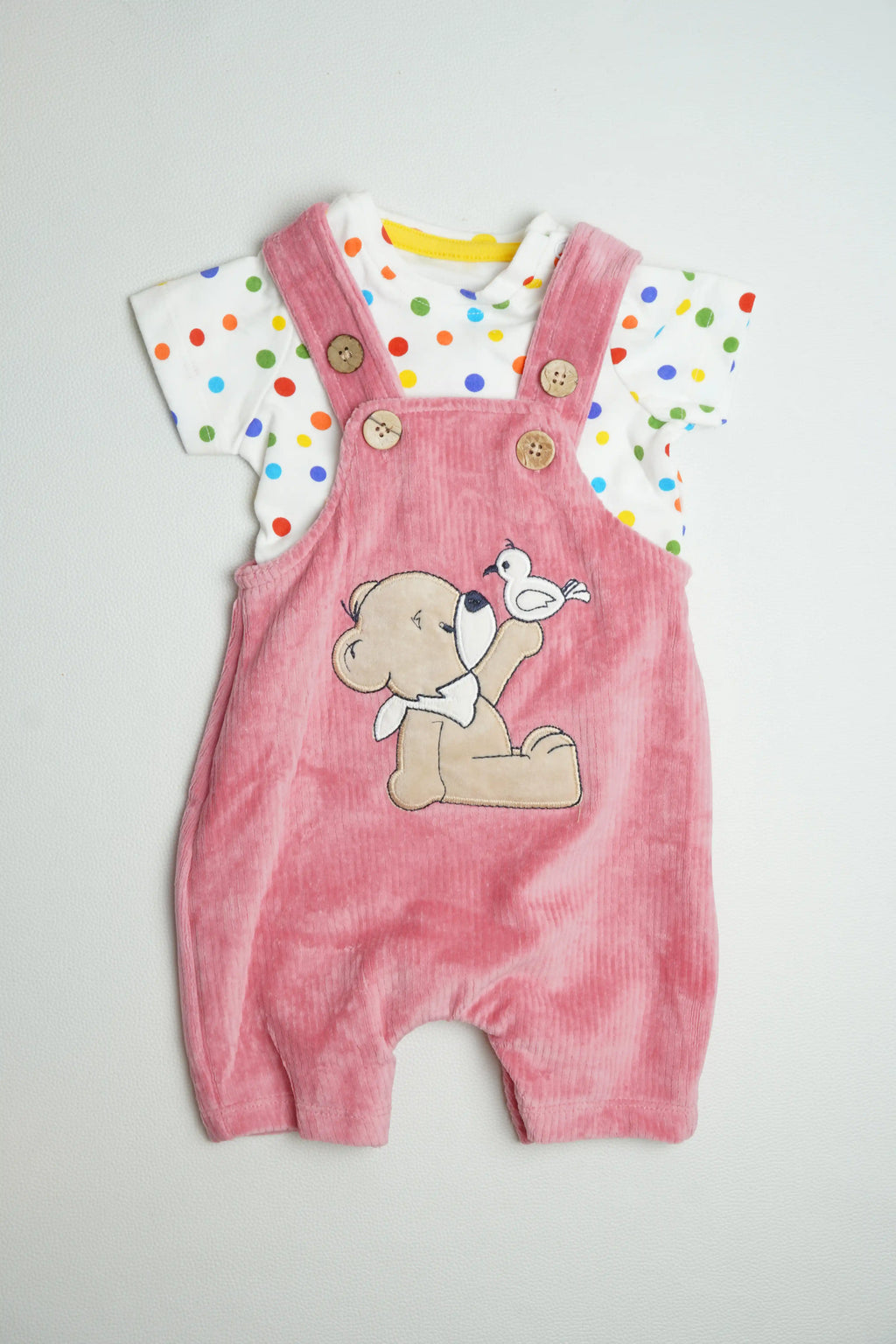 Teddy Pink | Dungaree