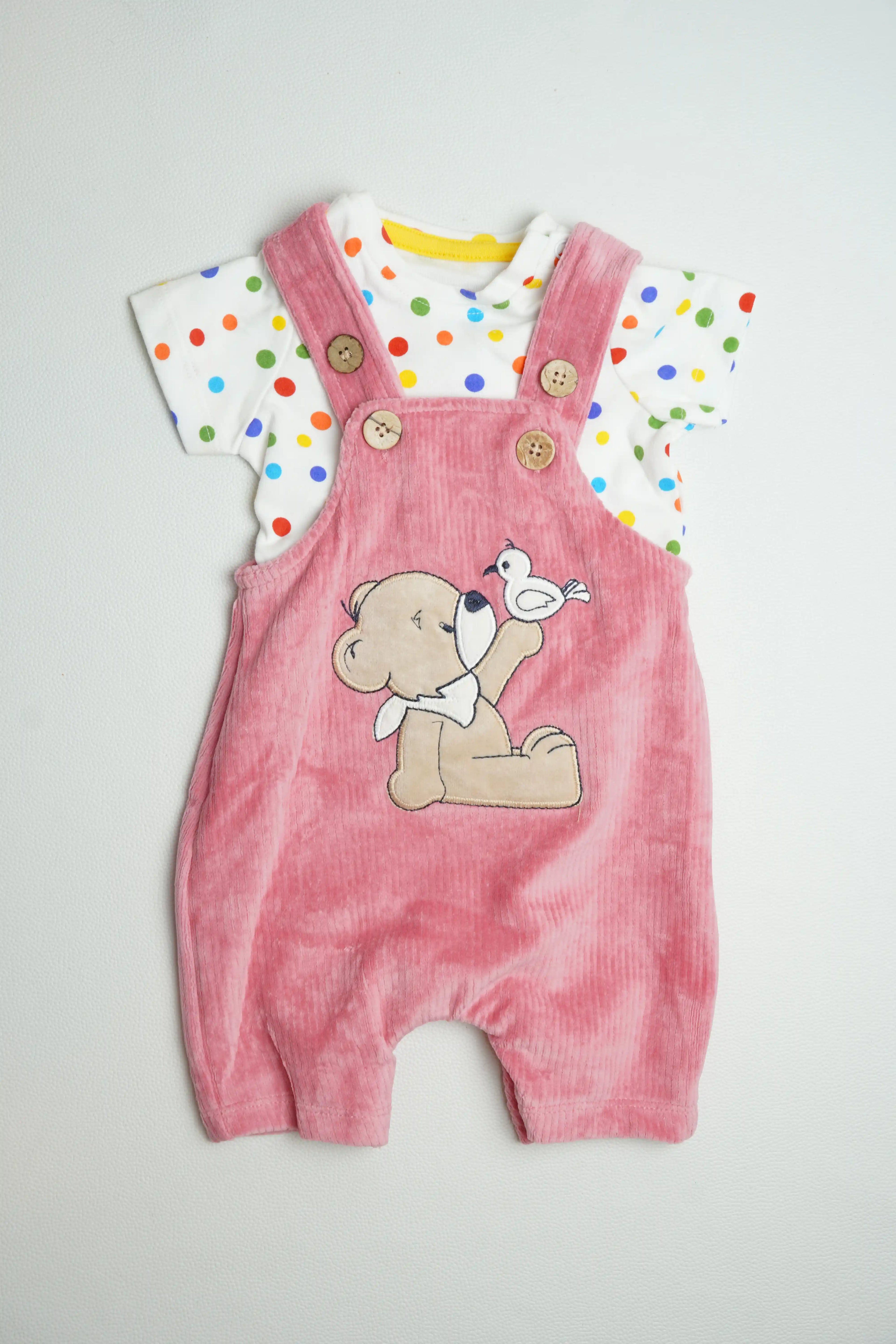 Teddy Pink | Dungaree