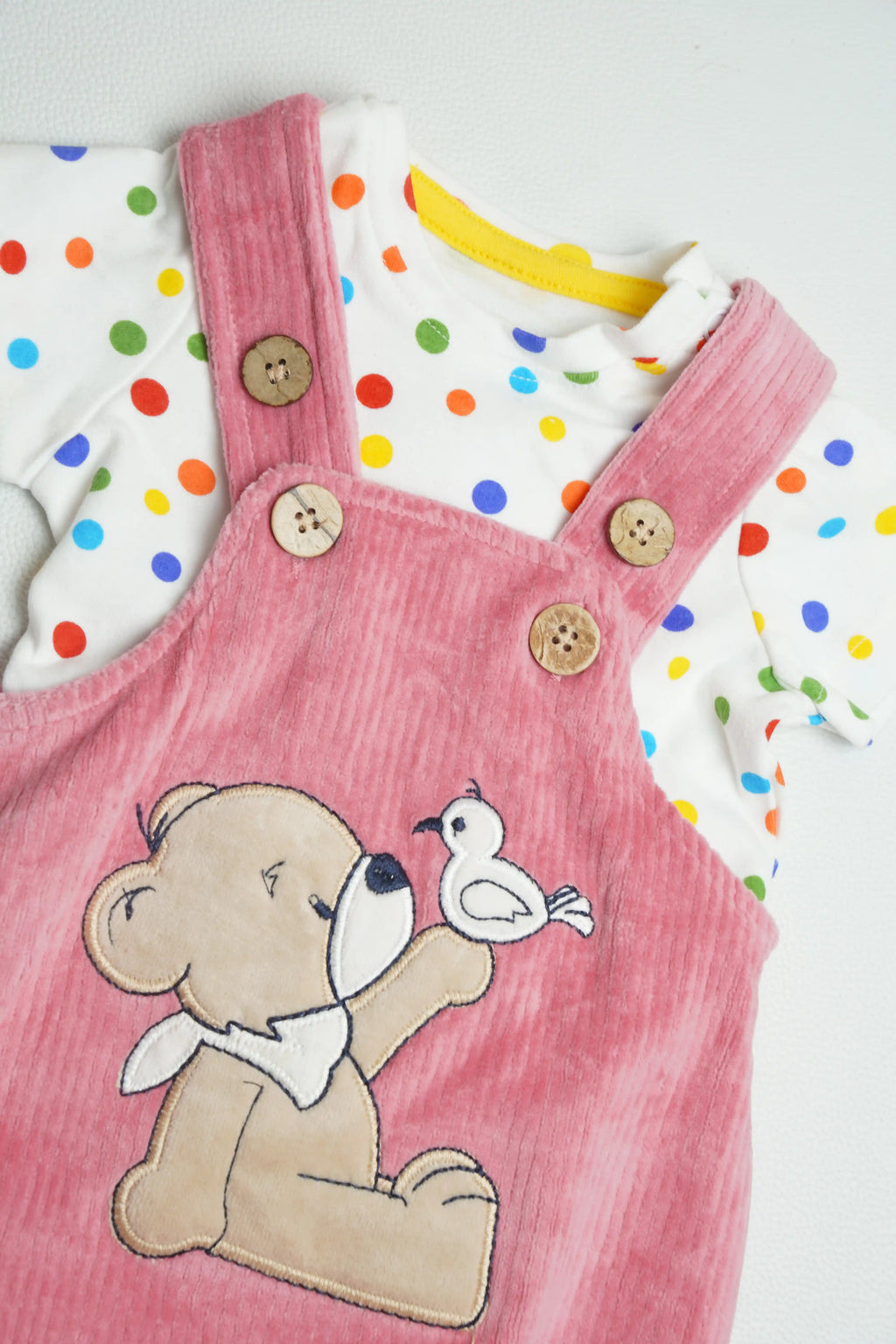 Teddy Pink | Dungaree