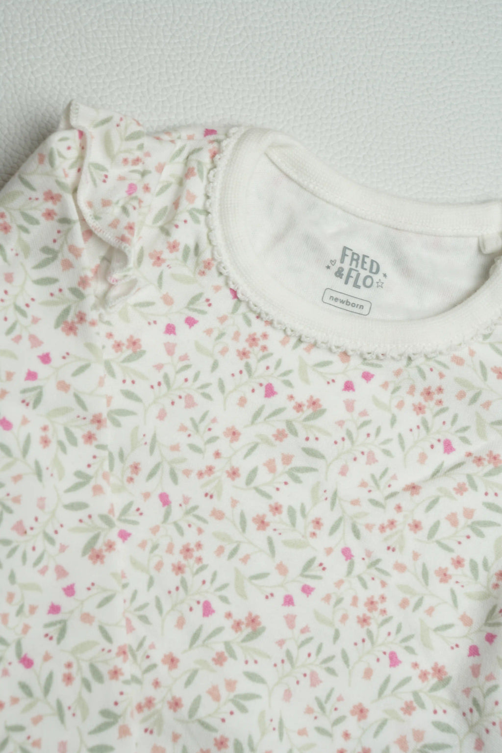 White Floral | Full sleeve Onesie