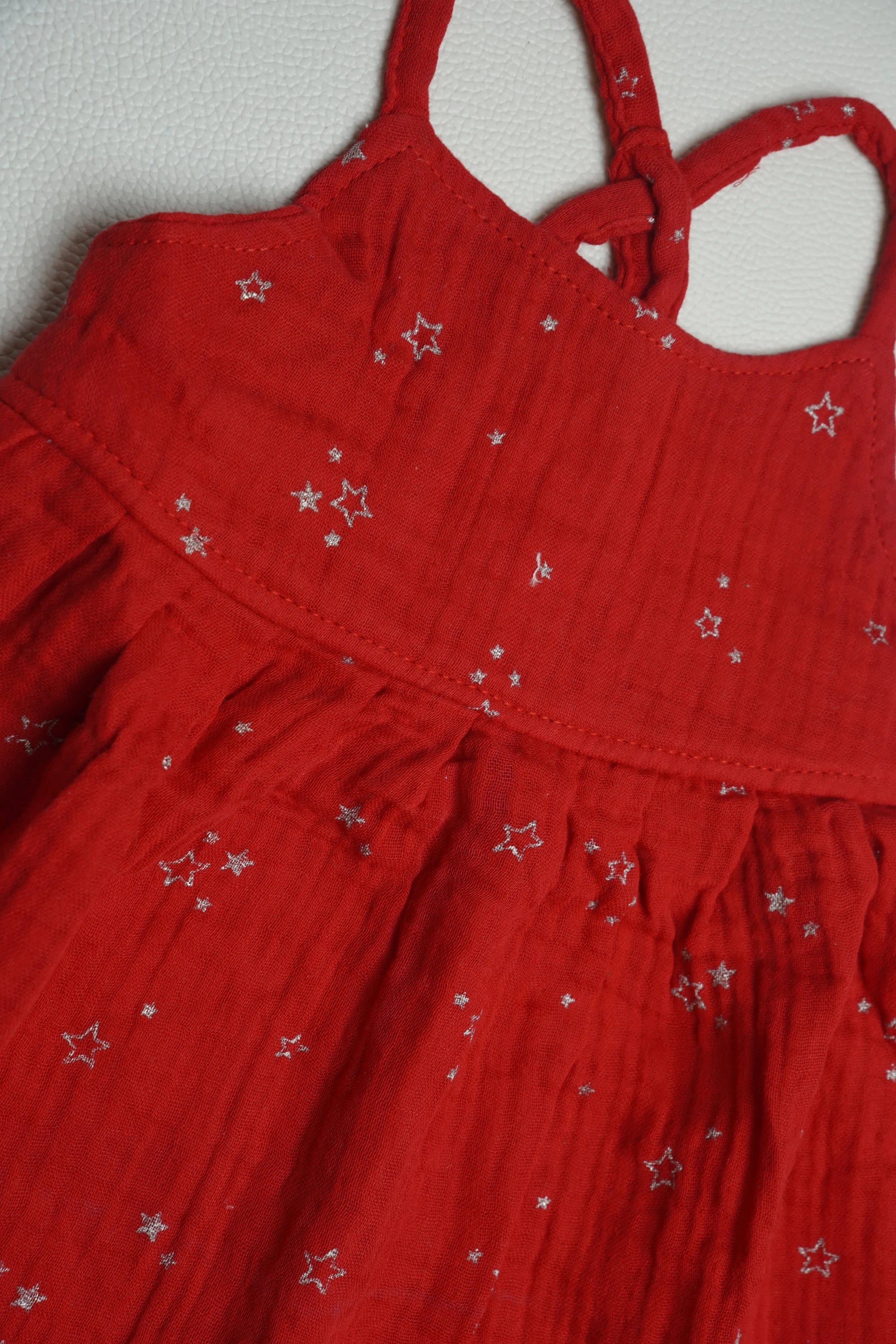 Red | Muslin Frock