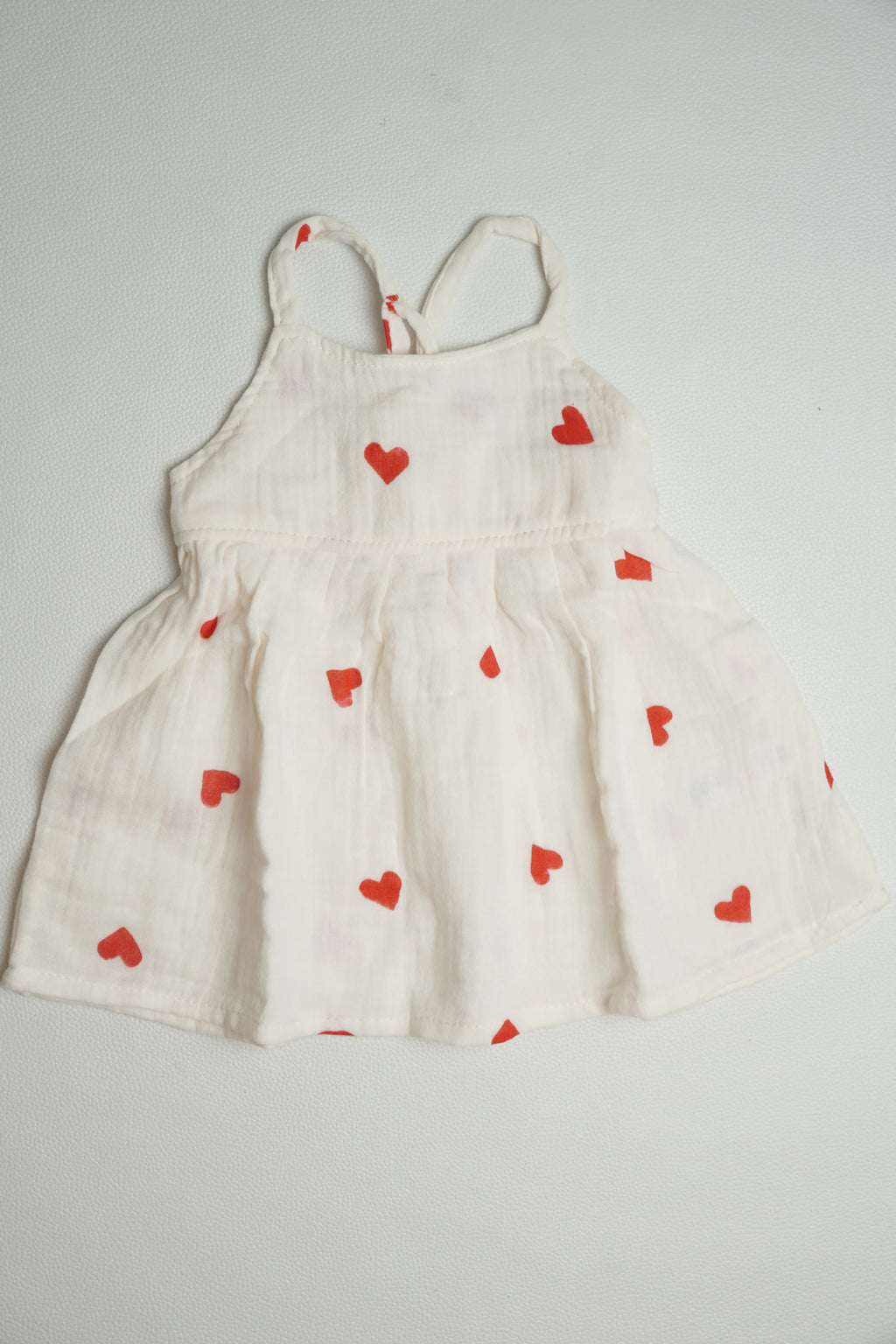Red hearts | Muslin Frock