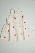 Red hearts | Muslin Frock