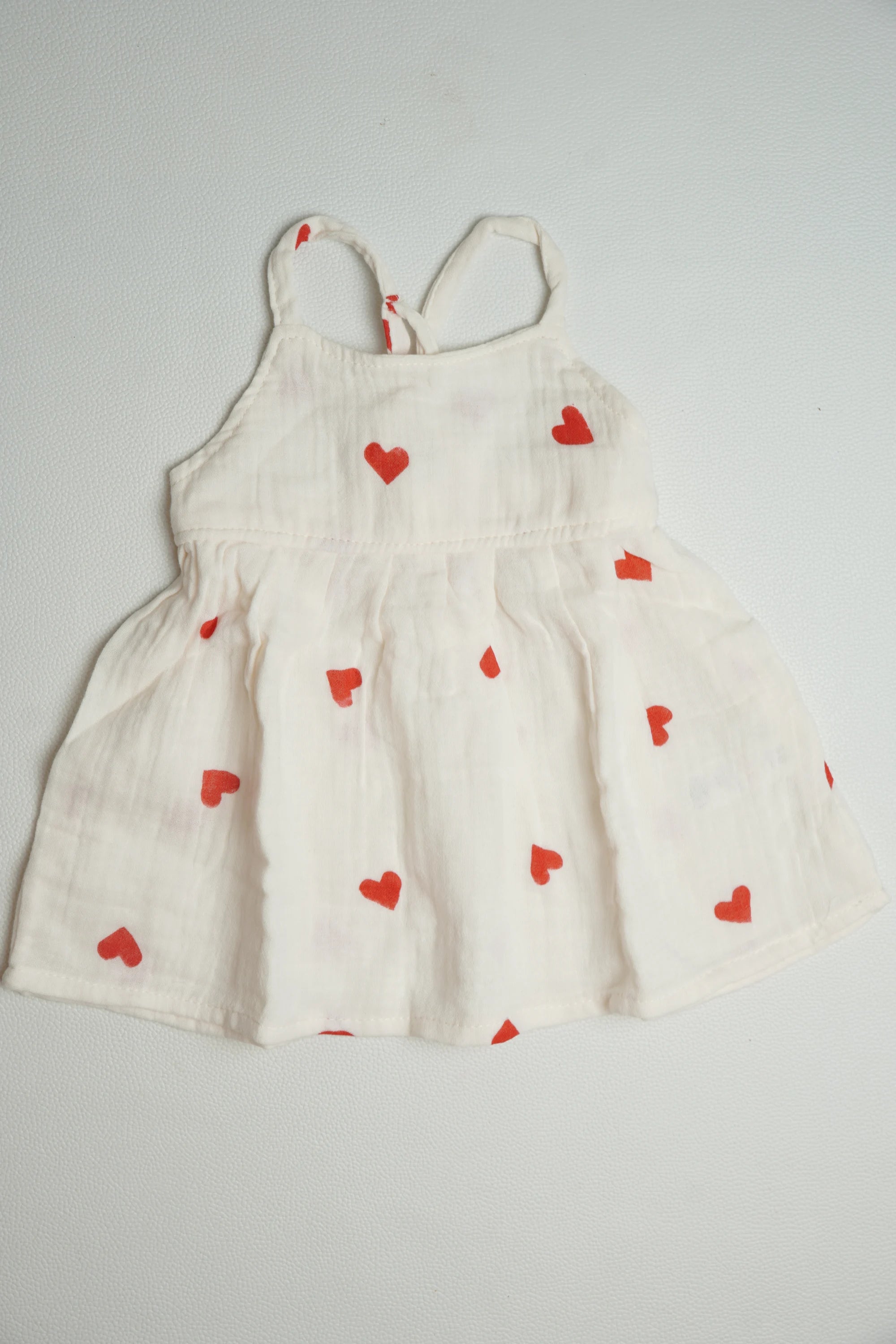 Red hearts | Muslin Frock